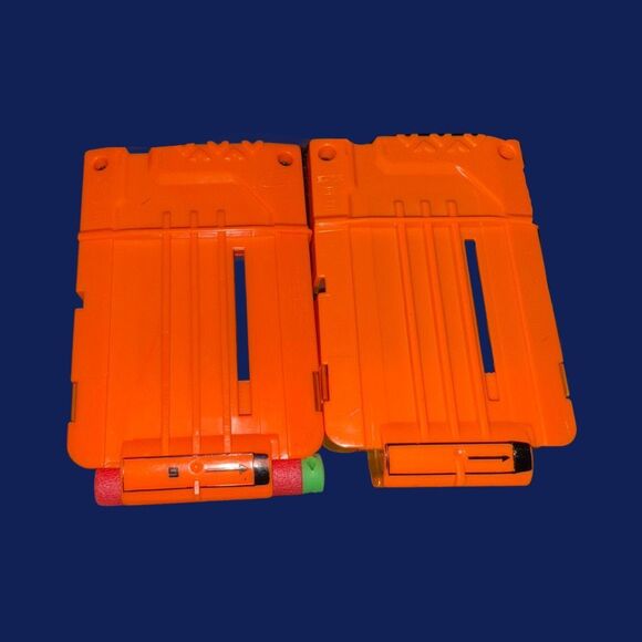 2 Nerf Soft Bullet Reload Clips 9 Clip Set & 50 Sealed Unbranded Bullet Packs - Picture 2 of 4